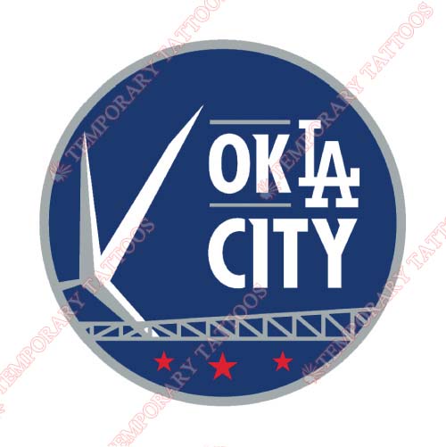 Oklahoma City Dodgers Customize Temporary Tattoos Stickers NO.8203